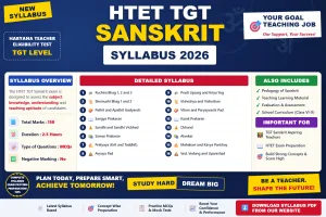 HTET TGT Sanskrit Syllabus 2026 topic-wise breakdown and exam pattern