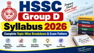 HSSC Group D Syllabus 2026 Complete Topic-Wise Breakdown & Exam Pattern - India Study Institute