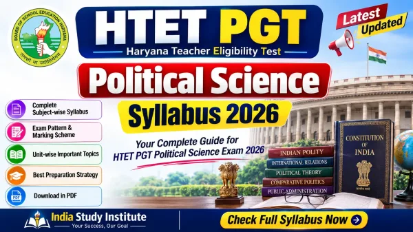 HTET PGT Political Science Syllabus 2026: Topics, Pattern & PDF