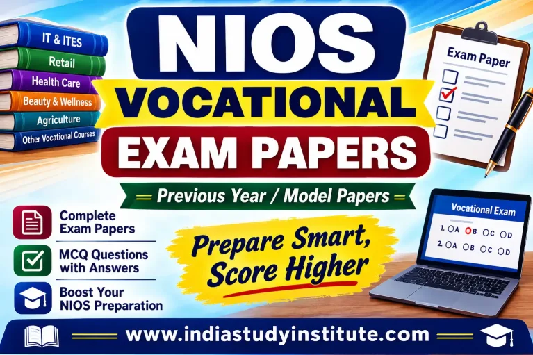 NIOS Vocational Exam Papers | INDIA STUDY INSTITUTE