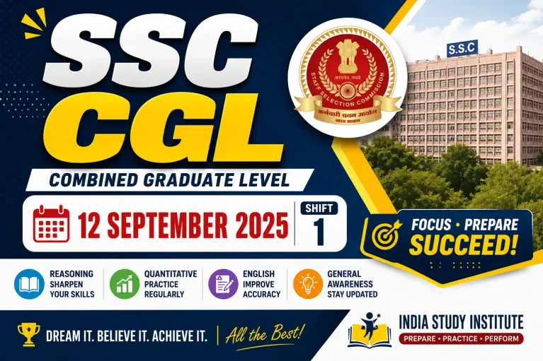 SSC CGL 12th September 2025 Shift-1 Solved Exam Paper - India Study Institute