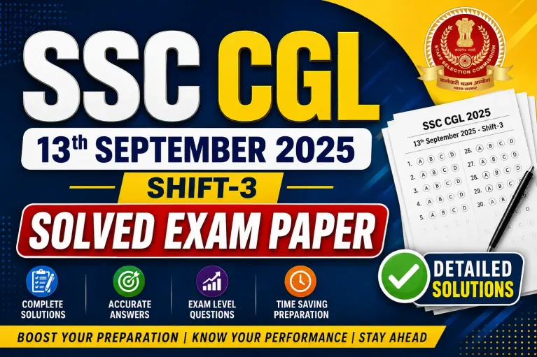 SSC CGL 13th September 2025 Shift-3 Solved Exam Paper