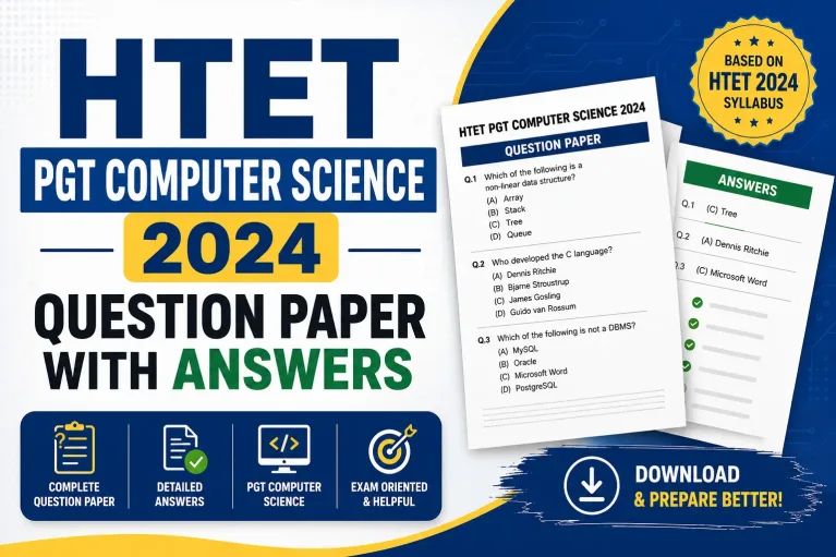 HTET PGT Physics 2024 Solved Exam Paper